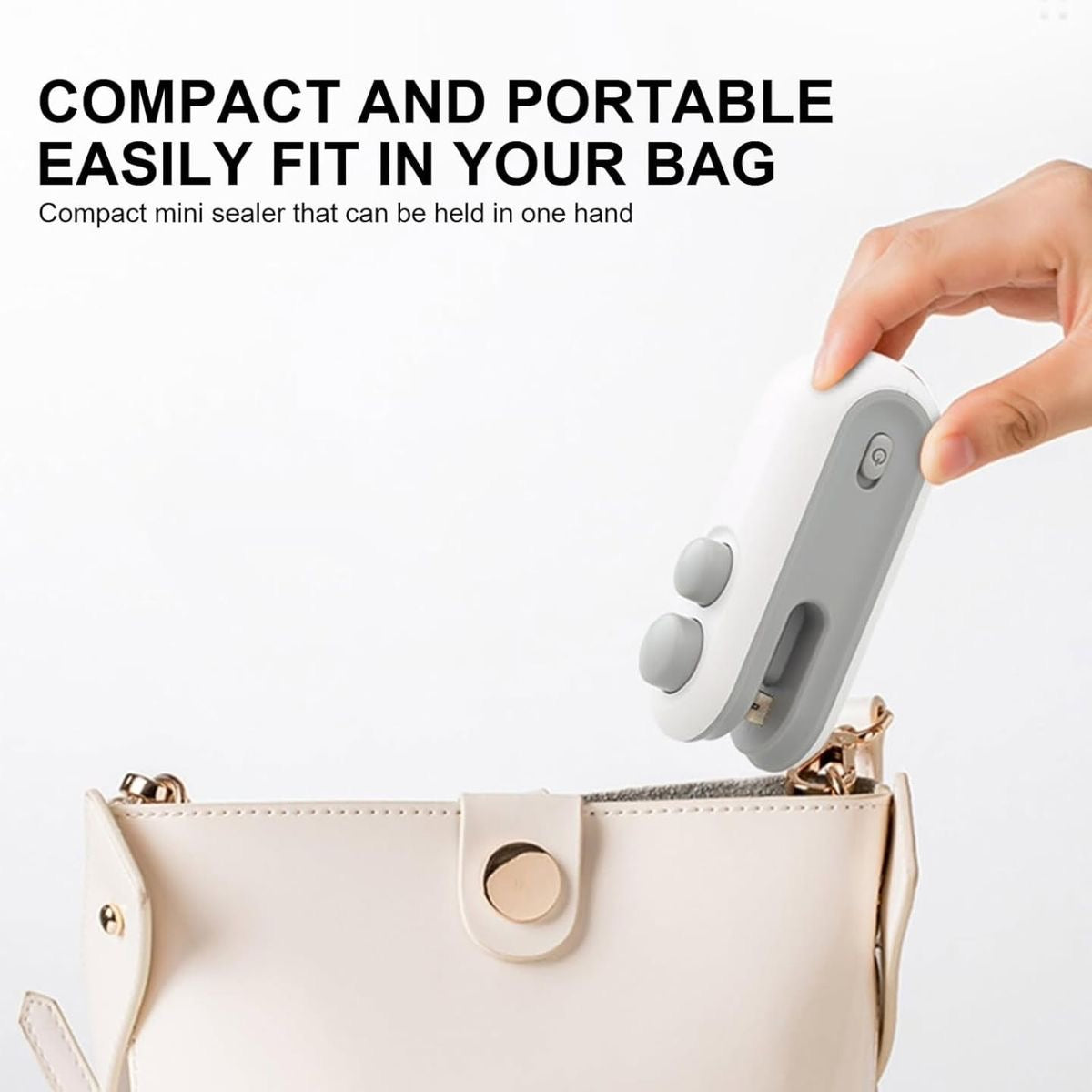 Portable Mini Bag Sealer with Cutter & Magnetic Base β USB Rechargeable