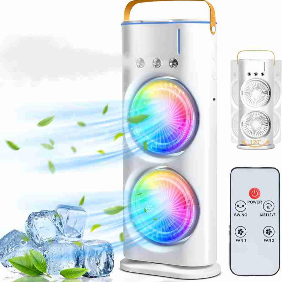 portable Doul Fan Rechargeable cooler cum A/C