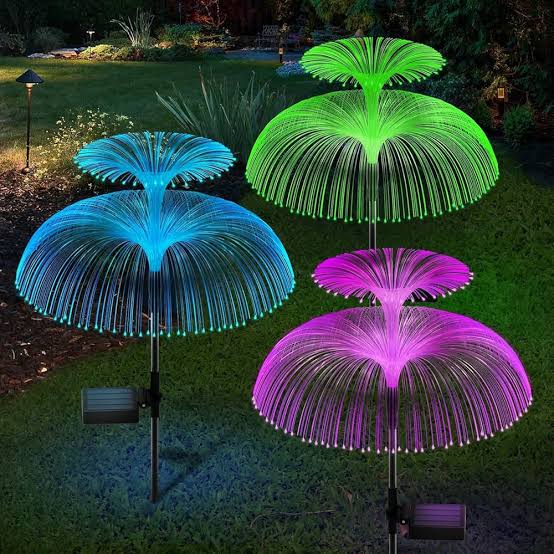 Jellyfish Solar Garden Light Metal Stand Multicolour