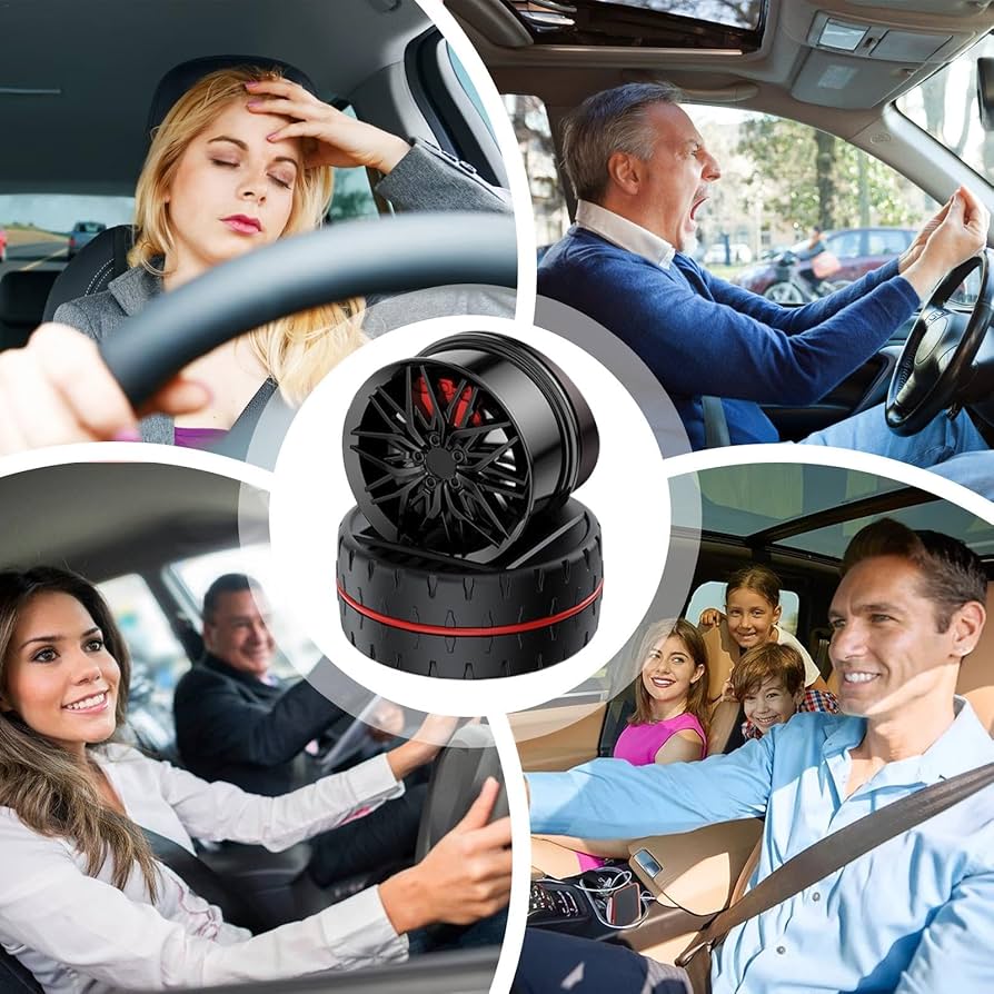 Universal Car Speed Wheel Hub Perfume Air Freshener 360° Rotating Car Perfume Solar Energy Fragrance