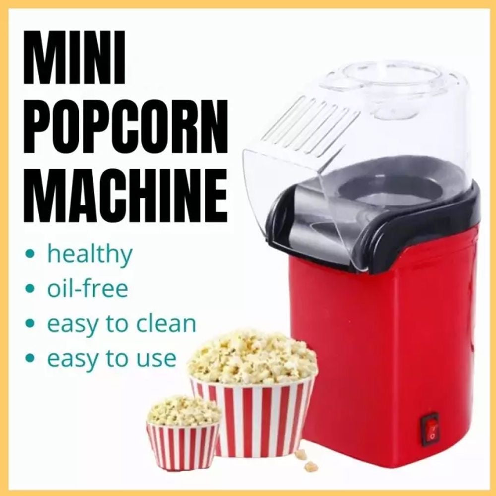 Mini Hot Air Popcorn Maker – Oil-Free, Easy & Healthy Snack Machine