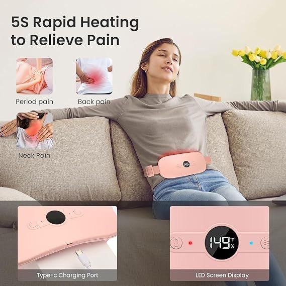 Portable Menstrual Heating Pad – Cordless Electric Heating Pad for Period Cramps