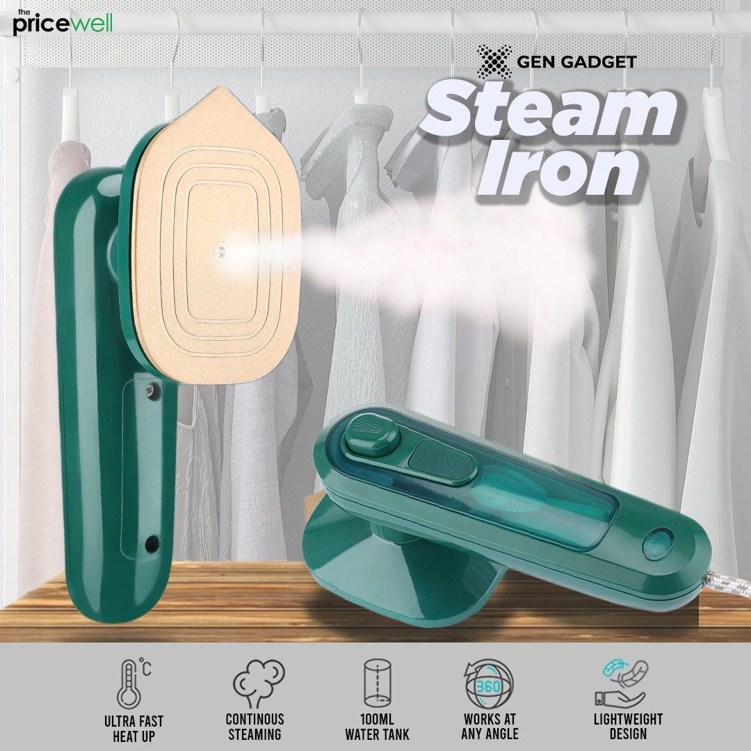 ✨ Portable Mini Steam Iron – Quick & Easy Wrinkle Remover